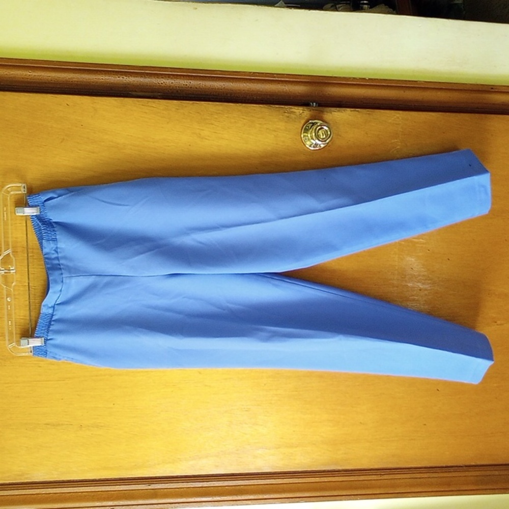 Impressions, size 10 short, vintage blue pants w/ elastic waist
